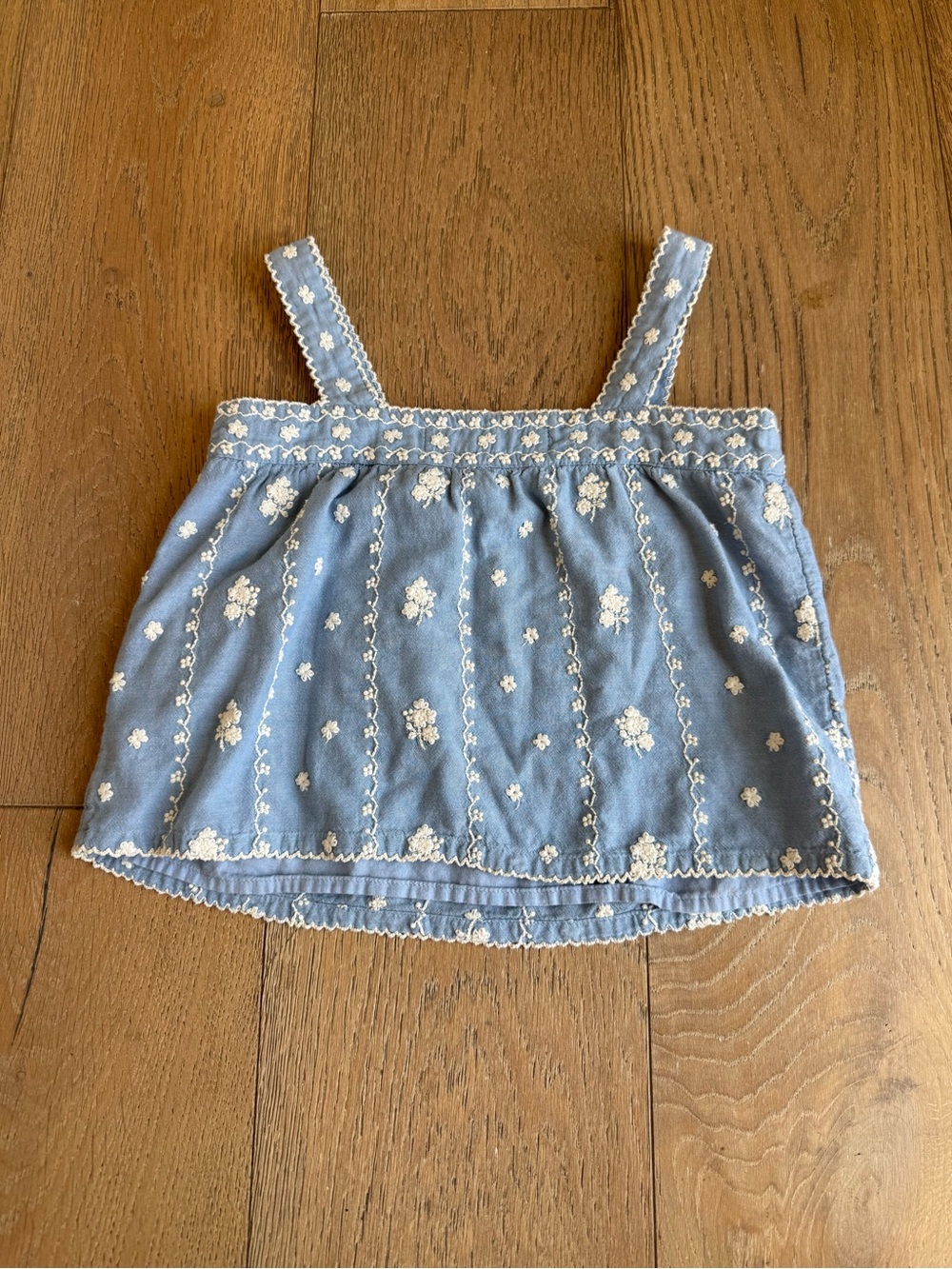 Zara Blue Embroidered Girls Two-Piece Set - Picture 4 of 7